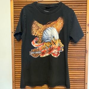 Harley Davidson eagle sink your claws into something GOOD T-shirt Size L